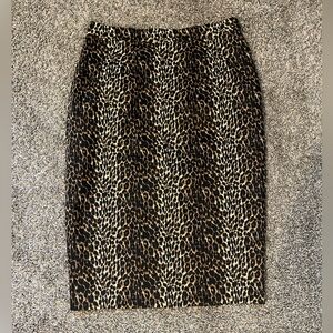 Leopard Print Pencil Skirt